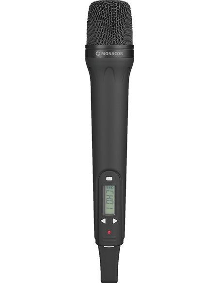 Monacor TXA-800HT Micrófono de mano con emisor multifrecuencia integrado
