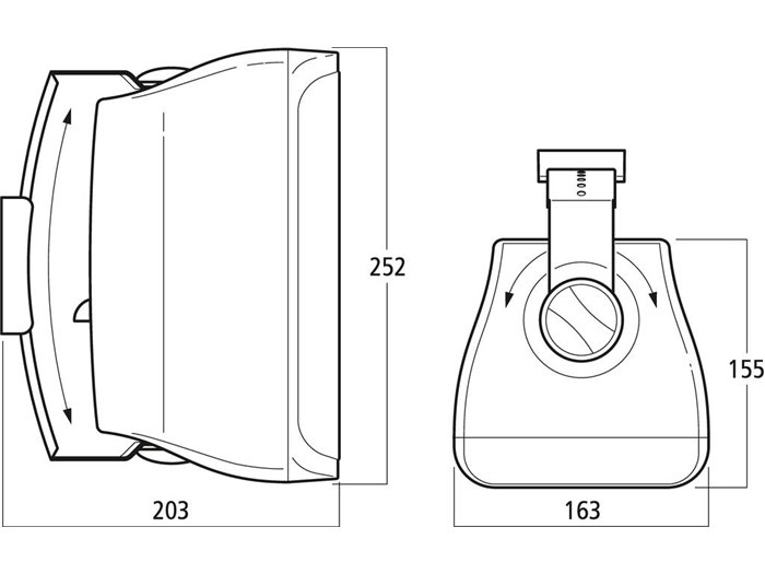 Monacor WALL-05T/SW Pareja de recintos para megafonía de 2 vías