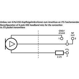 Monacor HSE-310/SK Micrófono de cabeza profesionale, 2