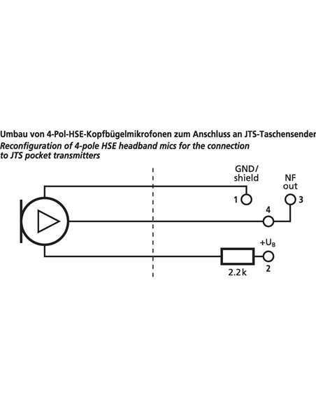 Monacor HSE-310/SK Micrófono de cabeza profesionale,