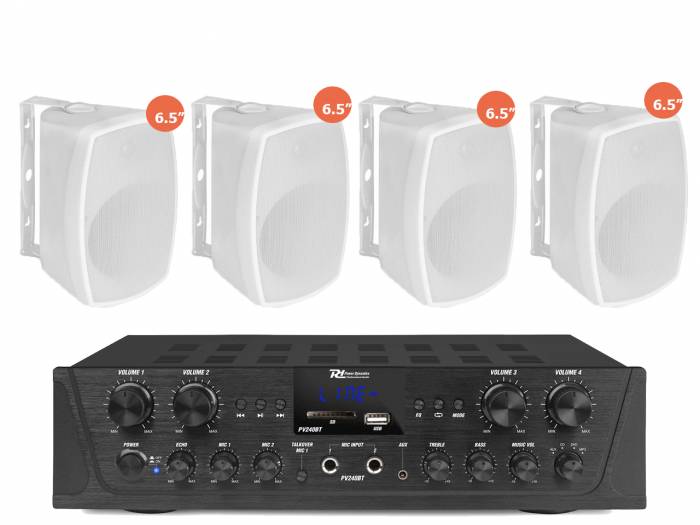 EQUIPO DE SONIDO COOPER  HILO MUSICAL 4 ZONAS White - 4 altavoces 6.5 pulgadas - 2