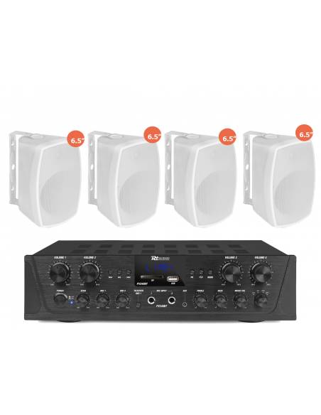EQUIPO DE SONIDO COOPER  HILO MUSICAL 4 ZONAS White - 4 altavoces 6.5 pulgadas - 2