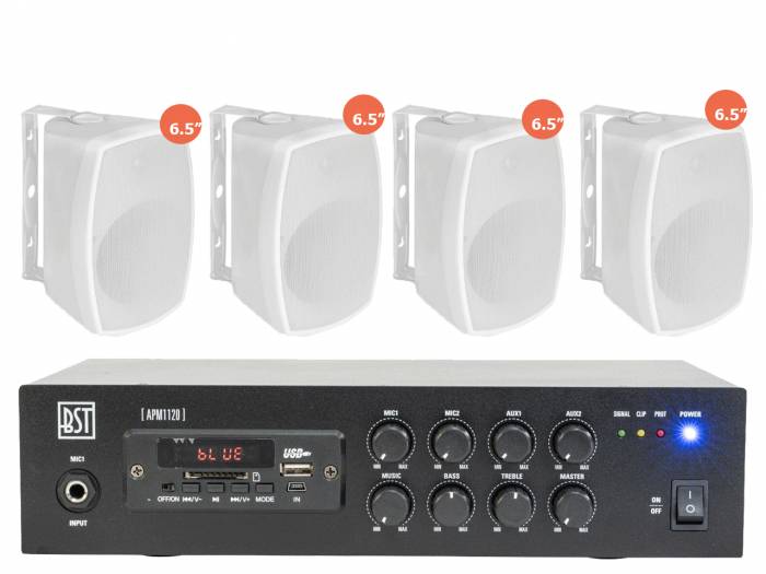 EQUIPO DE SONIDO COOPER  100v HILO MUSICAL White - 4 altavoces 6.5 pulgadas - 2