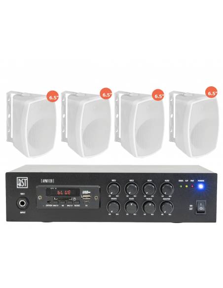 EQUIPO DE SONIDO COOPER  100v HILO MUSICAL White - 4 altavoces 6.5 pulgadas - 2
