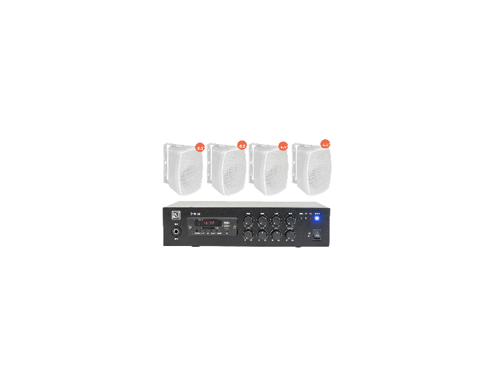 EQUIPO DE SONIDO COOPER  100v HILO MUSICAL White - 4 altavoces 6.5 pulgadas - 4