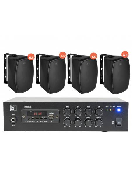 EQUIPO DE SONIDO COOPER  BLACK 100v HILO MUSICAL  - 4 altavoces 6.5 pulgadas - 2