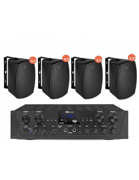 EQUIPO DE SONIDO COOPER Black HILO MUSICAL 4 ZONAS - 4 altavoces 6.5 pulgadas - 2