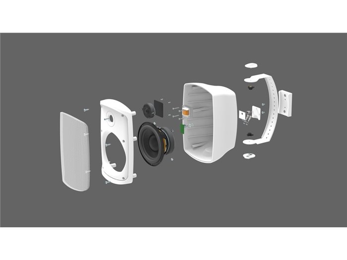 Monacor WALL-04T/SW Pareja de recintos para megafonía de 2 vías