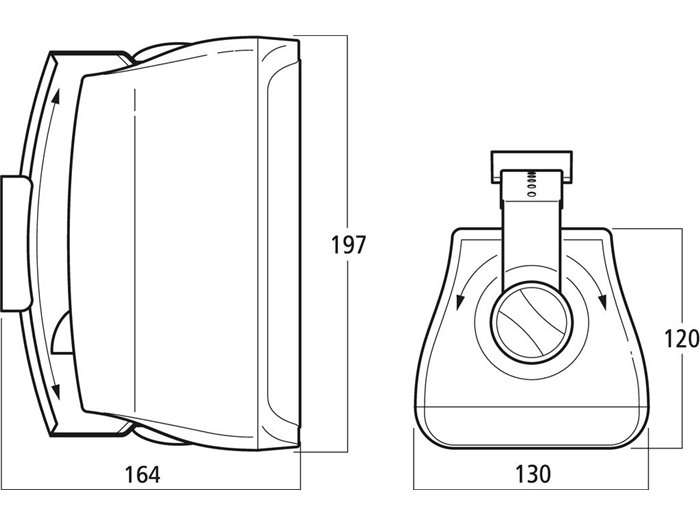 Monacor WALL-04T/SW Pareja de recintos para megafonía de 2 vías
