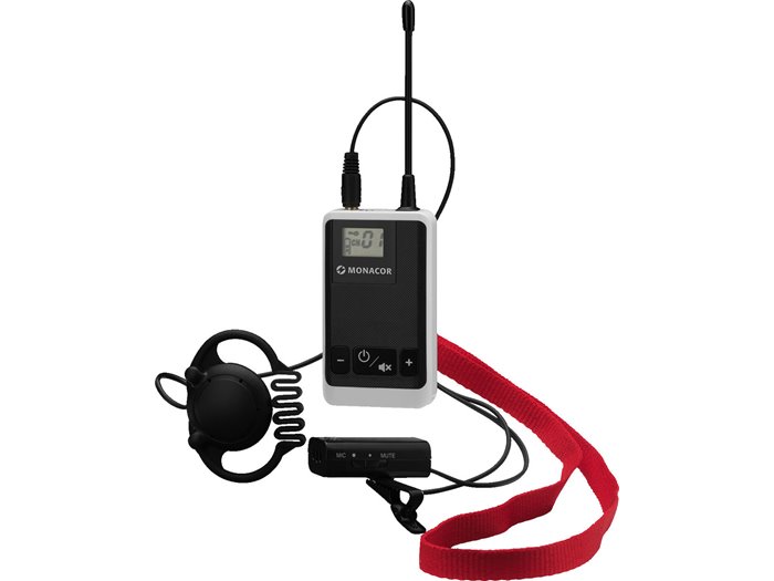 Monacor ATS-22T Sistema de Transmisión de Voz Digital de 16 canales, 863-865 MHz