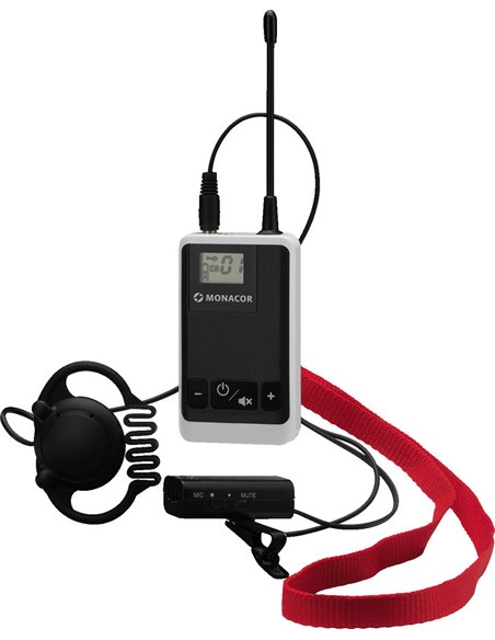 Monacor ATS-22T Sistema de Transmisión de Voz Digital de 16 canales, 863-865 MHz
