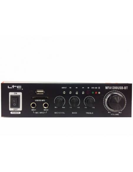 LTC MFA1200USB BT BL Negro - Amplificador Karaoke Bluetooth 2X50W - 7