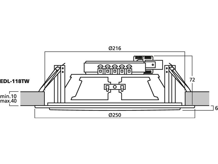 Monacor EDL-118TW Altavoz de techo para megafonía
