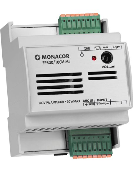 Monacor EPS30/100V-MI Amplificador para megafonía de 100 V