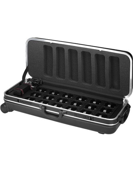 Monacor ATS-36C Maleta de transporte con función inteligente de carga rápida PWM,