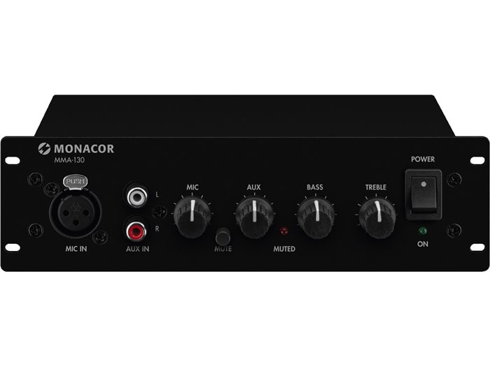 Monacor MMA-130 Amplificador mezclador para megafonía de clase D mono,