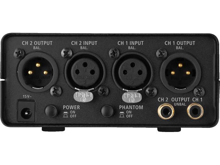 Monacor MPA-202 Preamplificador de micrófono, ruido débil, 2 canales