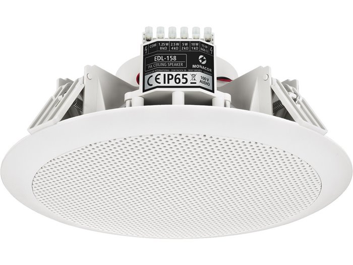 Monacor EDL-158 Altavoz de techo para megafonía resistente a la intemperie,