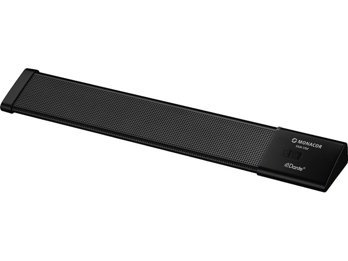 Monacor EAM-17DT Micrófono de mesa PTT para megafonía con módulo Dante
sup®/sup integrado