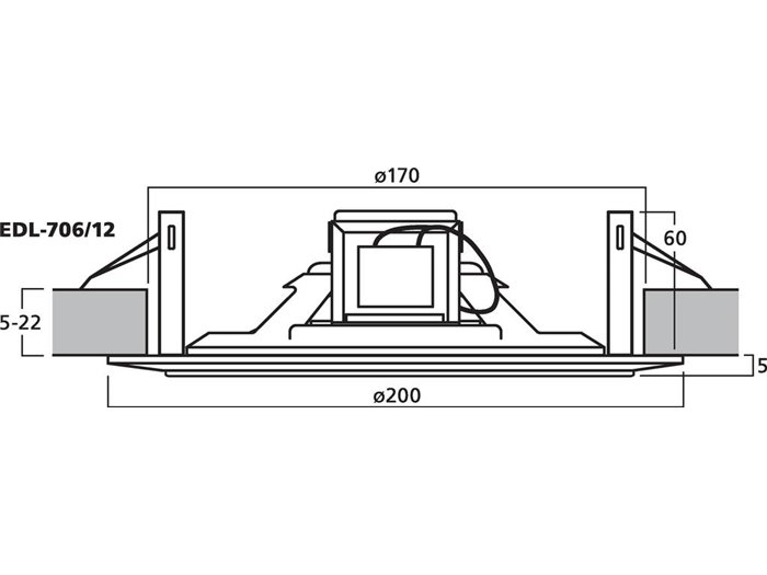 Monacor EDL-706/12 Altavoz de techo para megafonía