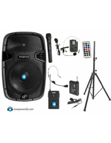 PACK PYLE PPHP 1541 WMU  - Amplificador Digital - 1200w - Diadema extra -3 Microfonos uso simultaneo - 1