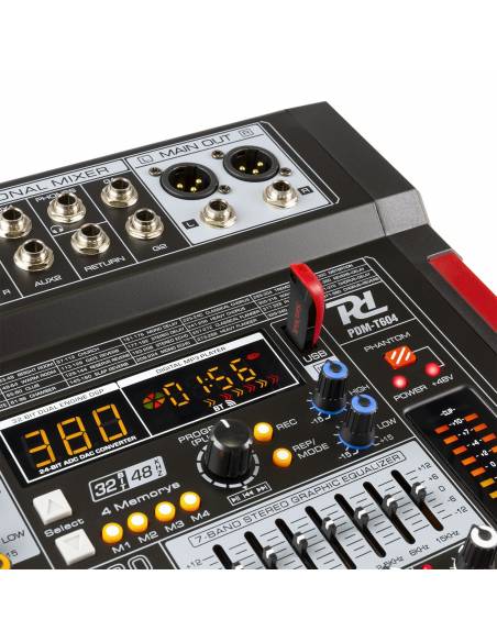 POWER DYNAMIC PDM-T604 MEZCLADOR DE DIRECTO 6 CANALES DSP/MP3 - 6