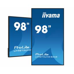iiyama LH9875UHS-B2AG pantalla de señalización Pantalla plana (97.5") LED Wifi 500 cd / m² 4K Ultra HD Negro 24/7 - 1