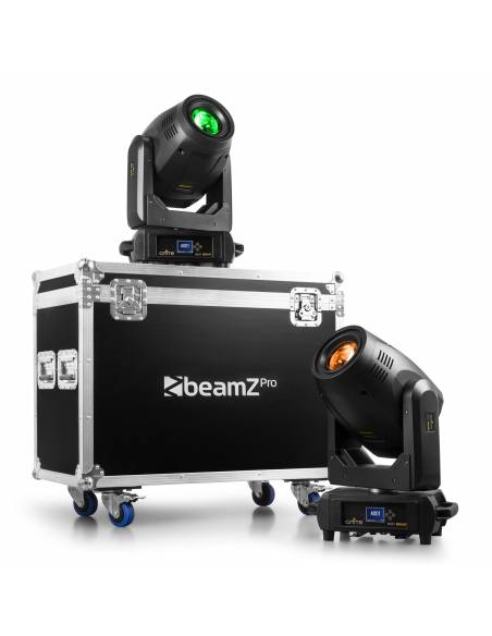 BeamZ Pro IGNITE300A LED BSW Cabeza móvil con Animación 2pcs en Flightcase - 1