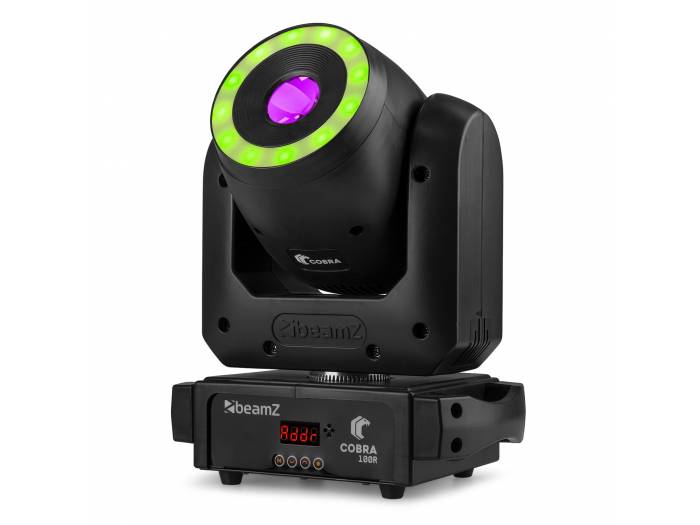 Beamz  Cobra 100R LED Cabeza móvil Spot con Anillo - 12