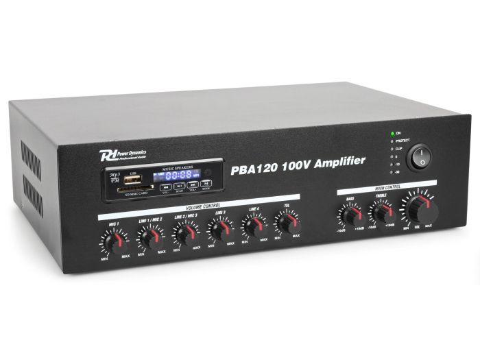 Power Dynamics PBA120 Amplificador linea 100V 120W 952096 - 1