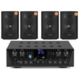 Pack Caffe Sound 4 Zonas con amplificador Power Dynamics PV240BT y cuatro altavoces Vonyx SL6 2