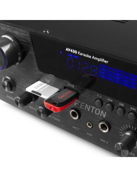 FENTON AV430B Amplificador HiFi 2x 300W Negro