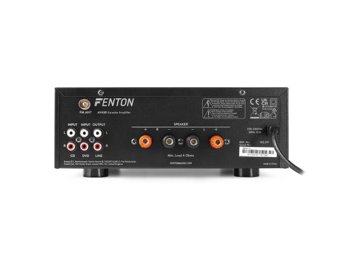 FENTON AV430B Amplificador HiFi 2x 300W Negro