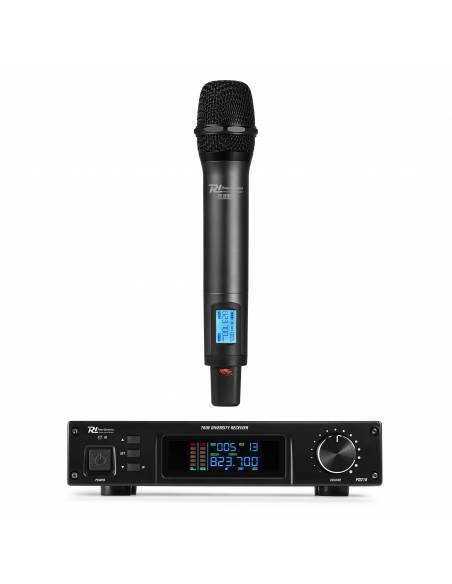 Power Dynamics PD210 Micrófono inalámbrico de mano UHF 160-Canales, sistema True Diversity
