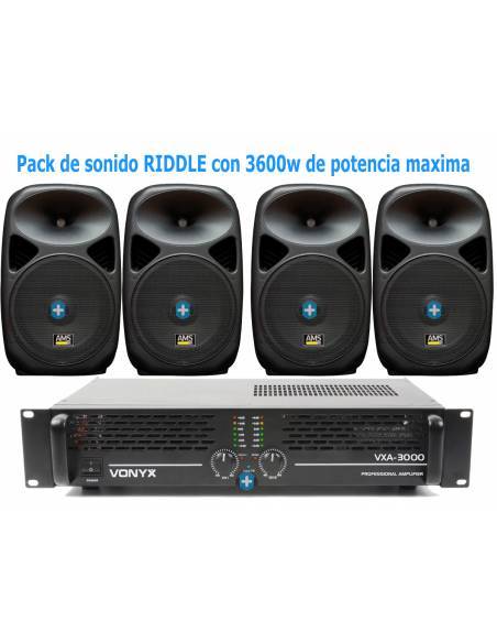 Pack de sonido RIDDLE con 3600w de potencia maxima