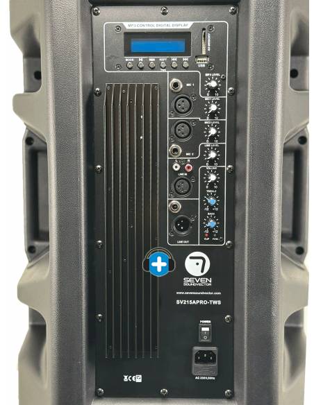 SEVEN SV215APRO-TWS ALTAVOZ AUTOAMPLIFICADO 2X15' MP3/BT 2000W