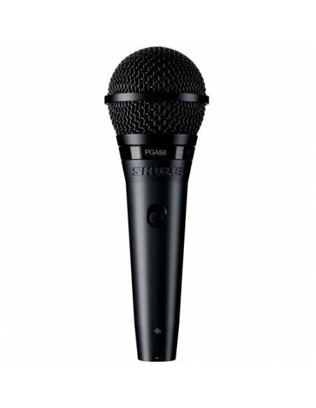 Shure PGA58-XLR-E micrófono vocal dinámico cardioide vista frontal