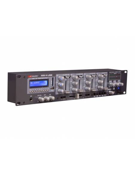MARK MM 4 USB Mezclador con reproductor. 4 canales.