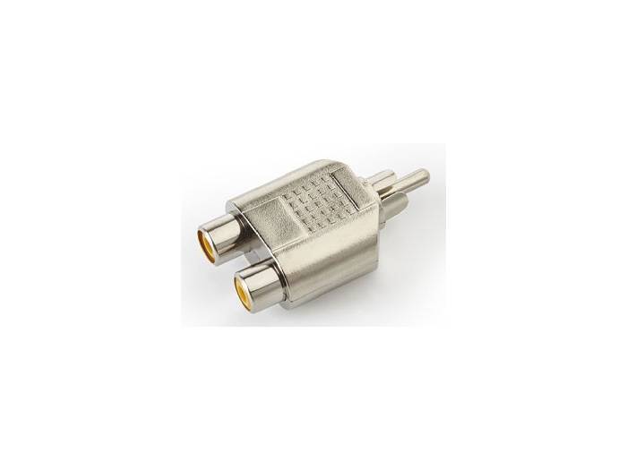 Adaptador de 2 RCA hembra a RCA macho - 2