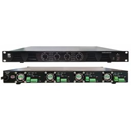 EGi 10304 Etapa de Potencia Clase D de 4 Canales (4x500W) a 100V ó 4 Ohms con protección, 4 entradas balanceadas por regleta, a 