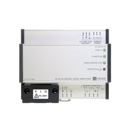 EGi 40426 Etapa Potencia Digital 25+25W Estéreo o 50W Mono en Rail DIN de 6 uds, con PIN o Line IN Auto ON