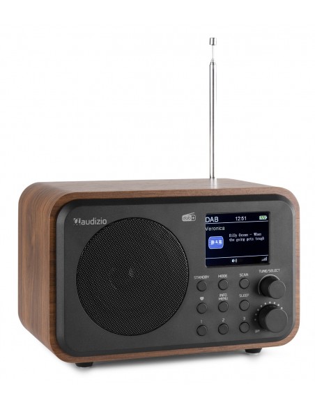 AUDIZIO Milan DAB+ Radio con Batería Madera