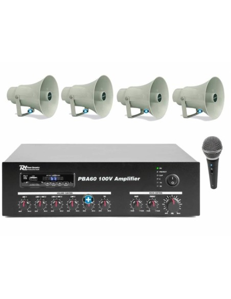 PACK DE MEGAFONIA EXTERIOR 4T- Megafonia con 60W de potencia - basic