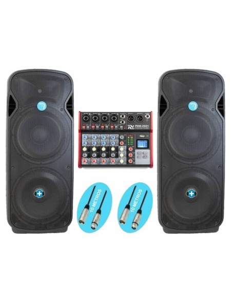 Pack IOWA DJ MIXER -BLUETOOTH STW -SV215A-TWS- Equipo de sonido con 4000w