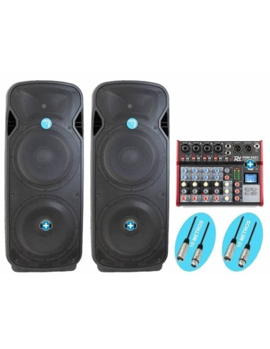 Pack IOWA DJ MIXER -BLUETOOTH STW -SV215A-TWS- Equipo de sonido con 4000w
