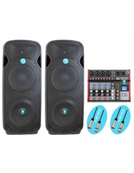 Pack IOWA DJ MIXER -BLUETOOTH STW -SV215A-TWS- Equipo de sonido con 4000w
