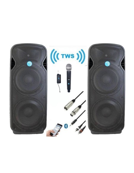 Pack IOWA Premium BLUETOOTH STW -SV215A-TWS - Especial Discomoviles 4000w - TWS Sin Cables