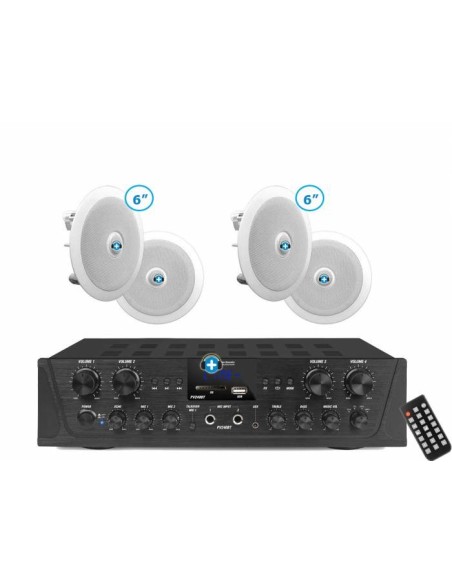 TAMPA 4X6 - HILO MUSICAL EN CASA 4 zonas - 4 altavoces techo 6 pulgadas