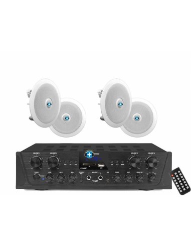 TAMPA 4X6 - HILO MUSICAL EN CASA 4 zonas - 4 altavoces techo 6 pulgadas