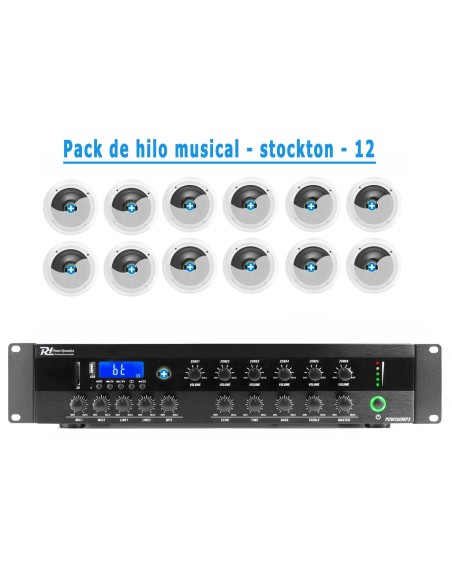 Pack de Hilo Musical -STOCKTON-12 - Altavoces de linea de 100v